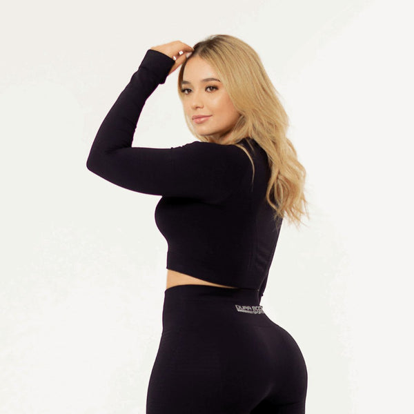 Black Seamless Top sold by DURABODY SPORTS