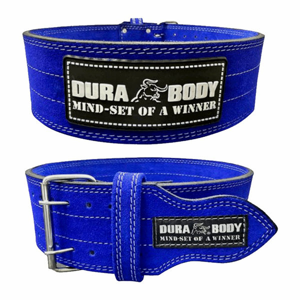 Hardcore Blue 10MM Powerlifting Belt With Stainless Steel Buckle sold by DURABODY SPORTS