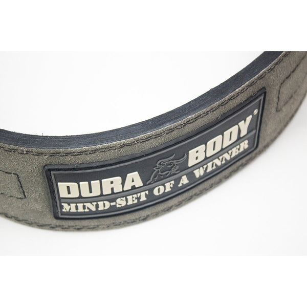 Hardcore Grey 10MM Powerlifting Belt With Stainless Steel Buckle sold by DURABODY SPORTS