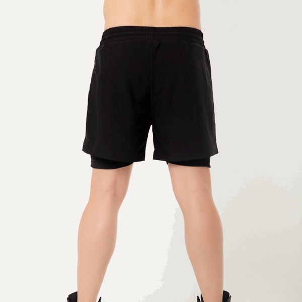 Men's Black 2 - Layer Running Shorts sold by DURABODY SPORTS