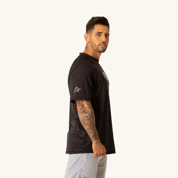 Men's Drifit Black Sports T-Shirt sold by DURABODY SPORTS