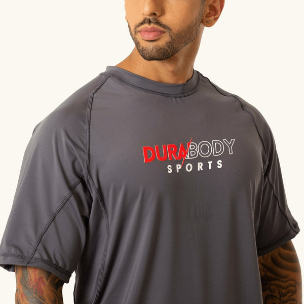 Men's Drifit Grey Sports T-Shirt sold by DURABODY SPORTS