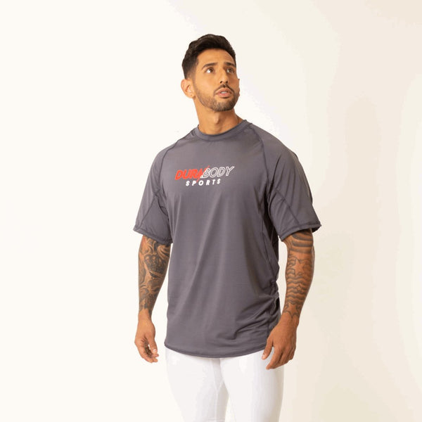 Men's Drifit Grey Sports T-Shirt sold by DURABODY SPORTS