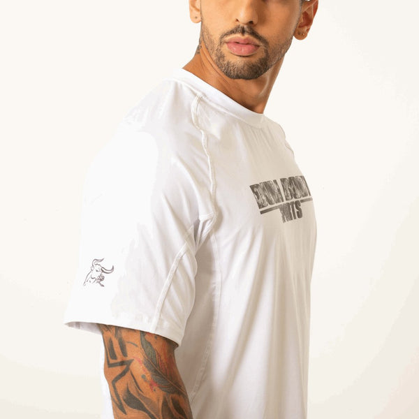Men's Drifit White Sports T-Shirt sold by DURABODY SPORTS