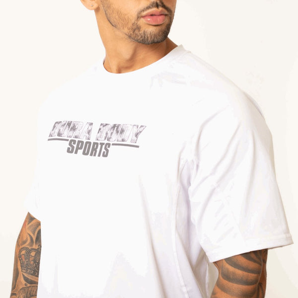 Men's Drifit White Sports T-Shirt sold by DURABODY SPORTS