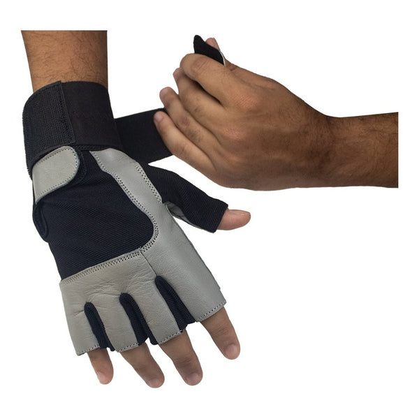 Men's Grey Grand Champion Weightlifting Gloves sold by DURABODY SPORTS