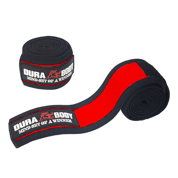 Red Guardian Knee Wraps sold by DURABODY SPORTS