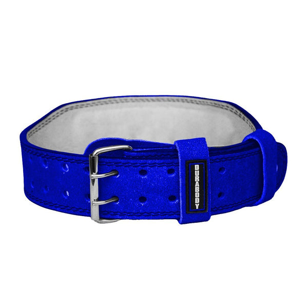 Titan Blue Suede Leather Weightlifting Belt sold by DURABODY SPORTS