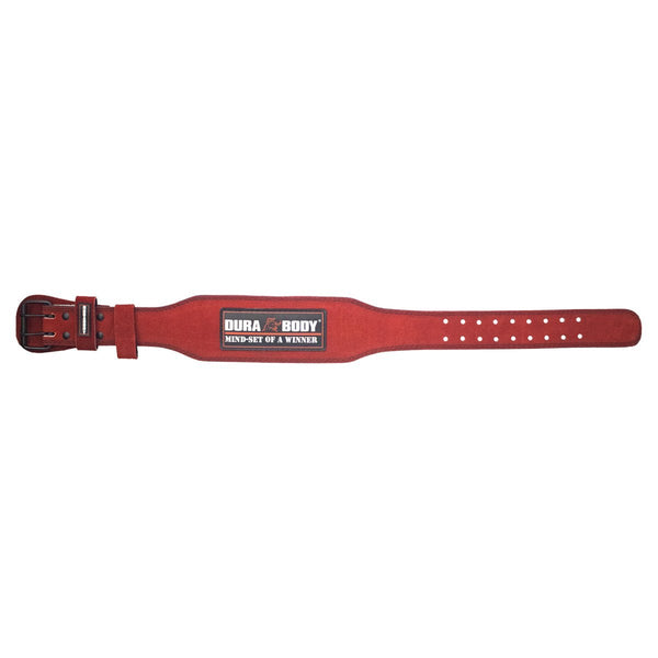 Titan Red Suede Leather Weightlifting Belt sold by DURABODY SPORTS
