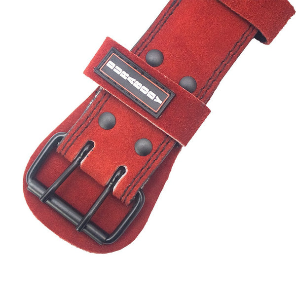Titan Red Suede Leather Weightlifting Belt sold by DURABODY SPORTS