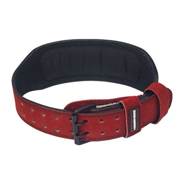 Titan Red Suede Leather Weightlifting Belt sold by DURABODY SPORTS