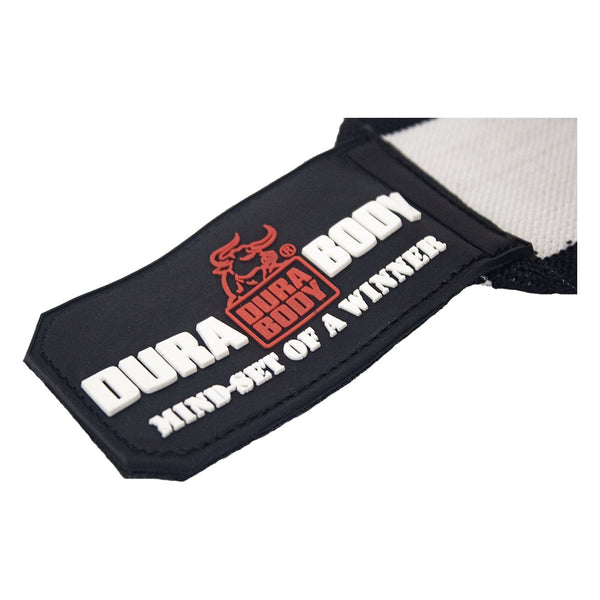 White & Black Wrist Wraps 18" - Guardian Premium Weightlifting Support sold by DURABODY SPORTS