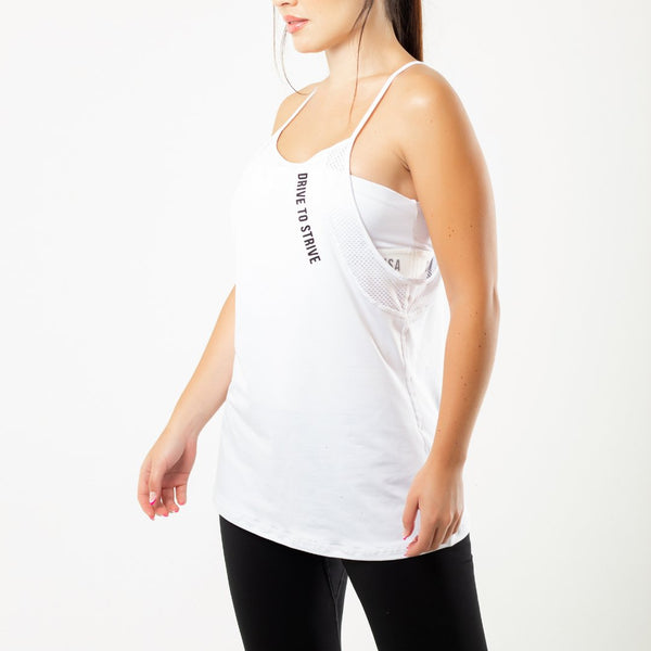 White Lightweight Tank Top sold by DURABODY SPORTS