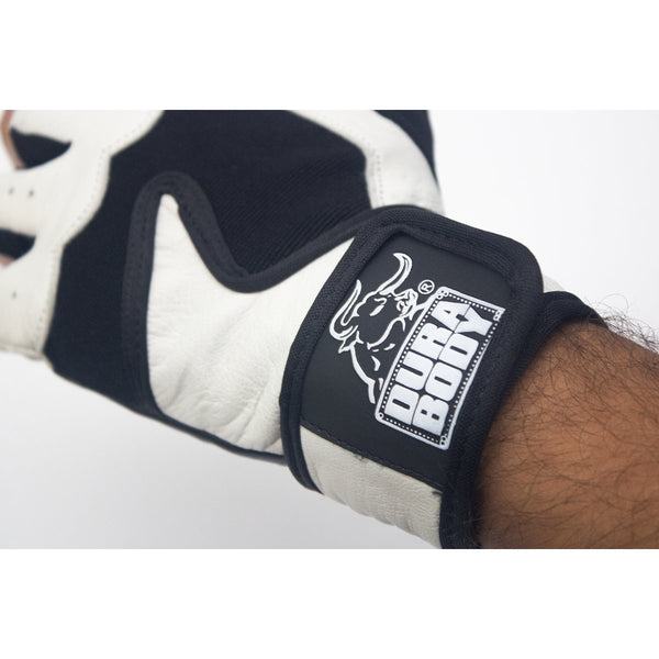 White Platinum Toro Series Workout Gloves sold by DURABODY SPORTS