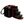 Load image into Gallery viewer, a portion of the right side of the black 3 container meal bag with red zippers
