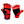 Load image into Gallery viewer, front and back of red weightlifting toro series glove 

