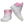 Load image into Gallery viewer, one shoe on top of the other angled away from each other. this is for the Pink and White Pro Level 2 Series
