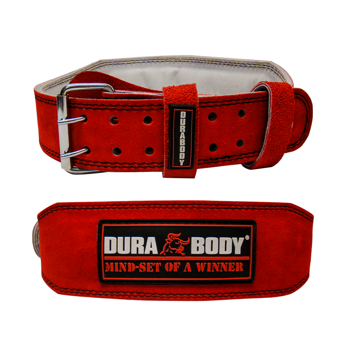 Cinturon HARDCORE Powerlifting Palanca (Rojo) Durabody - UnicoFit