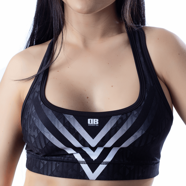 Charcoal Black Sports Bra