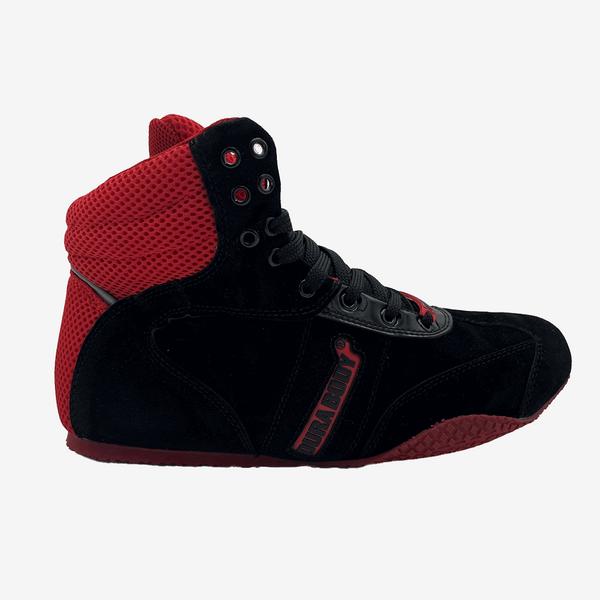 right side of the  Black and Red pro level sneakers 