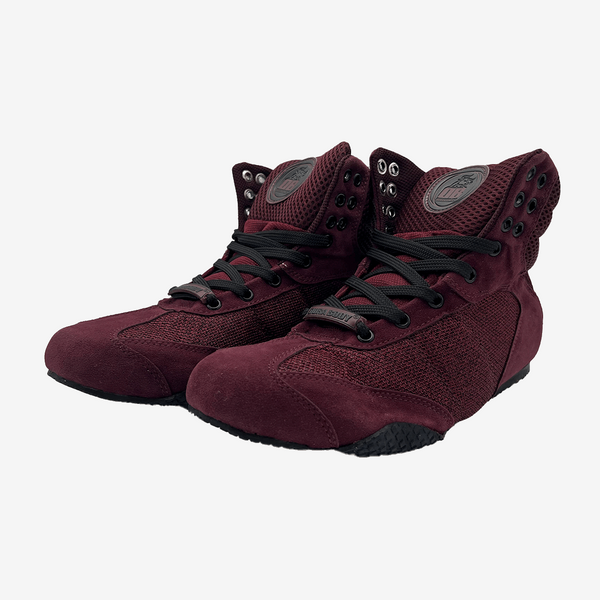 front side angle of the Burgundy Pro Level 2 Series sneakers 