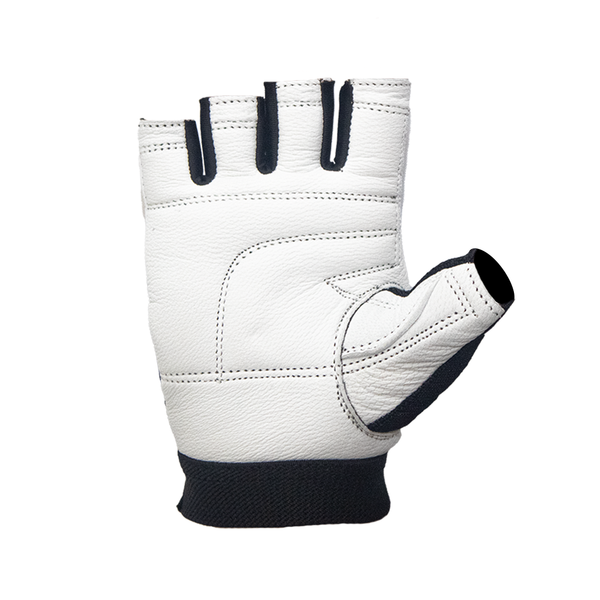 Palm of womens white workout glove