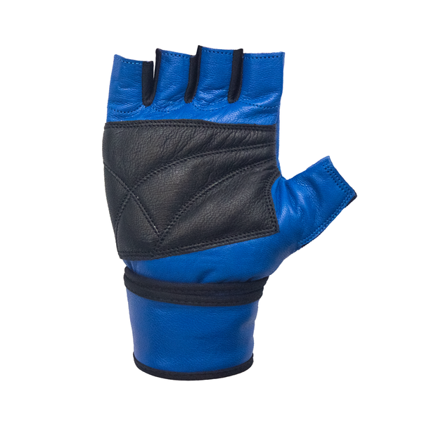 Back of  right blue glove