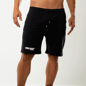 Front of black shorts 