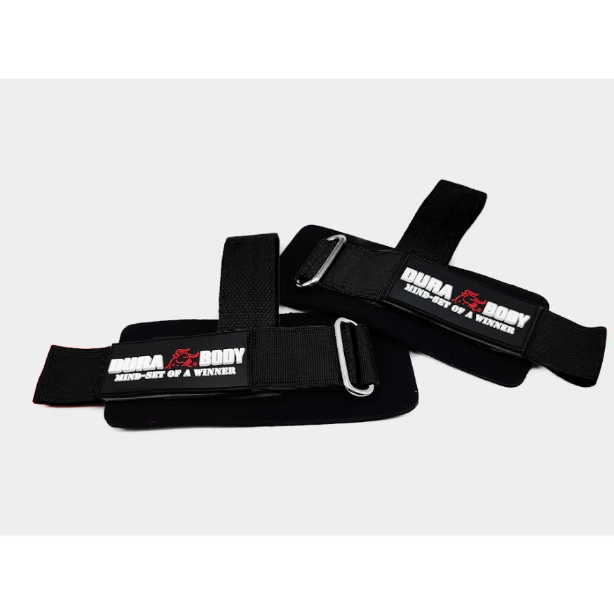 Black Neoprene Wrist Wraps With Lifting Strap sold by DURABODY SPORTS