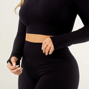 Black Seamless Top sold by DURABODY SPORTS