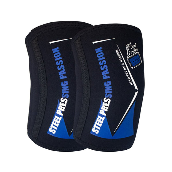 Blue 7MM Hardcore Guardian Elbow Sleeves