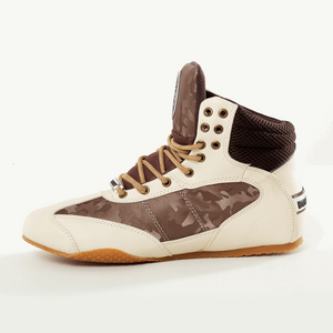 left side of Brown Pro Level 2 Series sneakers 