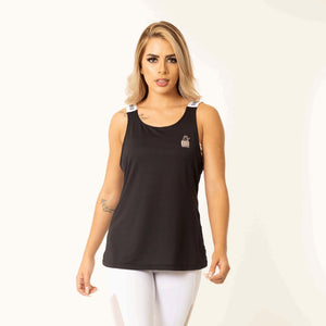 Fancy Black Tank Top With White Sports Top