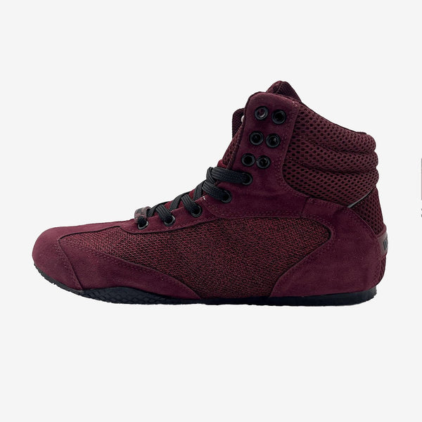 left side of the Burgundy Pro Level 2 Series sneaker 