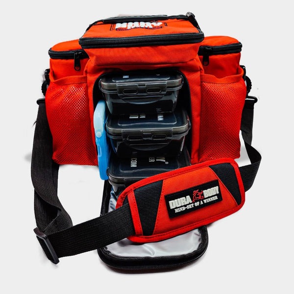 Red Ultimate 3 Meal Prep Bag sold by DURABODY SPORTS