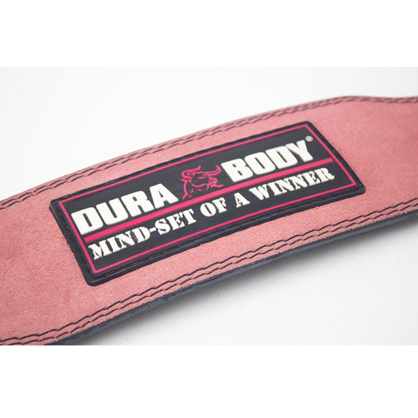 Titan Pink Suede Leather Weightlifting Belt sold by DURABODY SPORTS