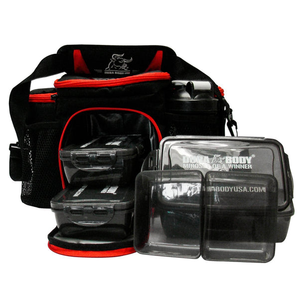 Ultimate 3 Red & Black Meal Prep Bag sold by DURABODY SPORTS