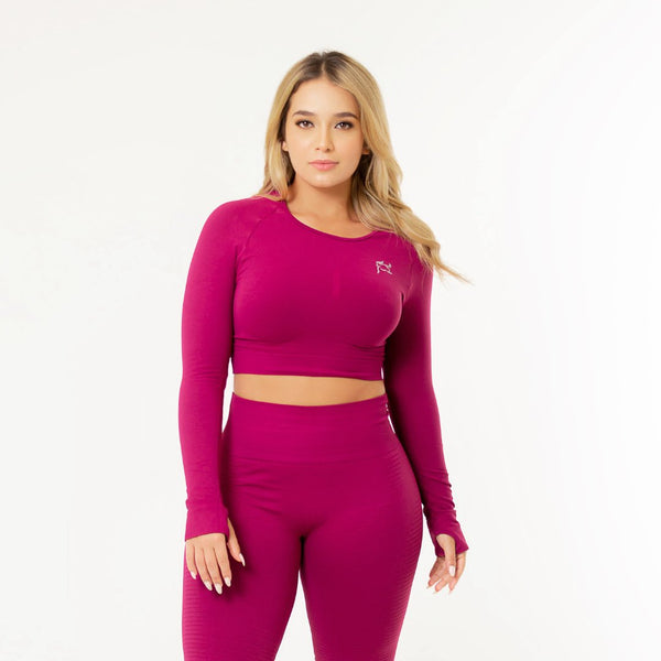 Violet Red Seamless Top sold by DURABODY SPORTS