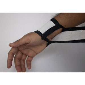 White & Black Wrist Wraps 18" - Guardian Premium Weightlifting Support sold by DURABODY SPORTS