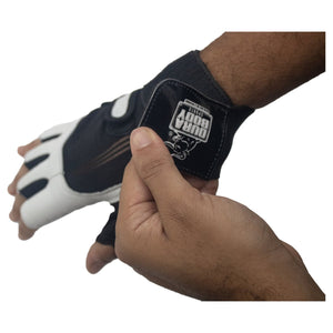 Woman's White Grand Victory Weightlifting Gloves sold by DURABODY SPORTS