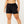 Shorts de running de dos capas negros para mujer