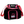 Charger l&#39;image dans la galerie, front of the black meal bag with the pink zippers and pink lifting strap. the logo is on the middle of the front zipper pocket
