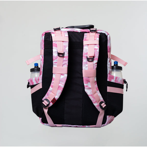 back of the pink camo military bag 