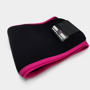 front of the pink waist trimmer