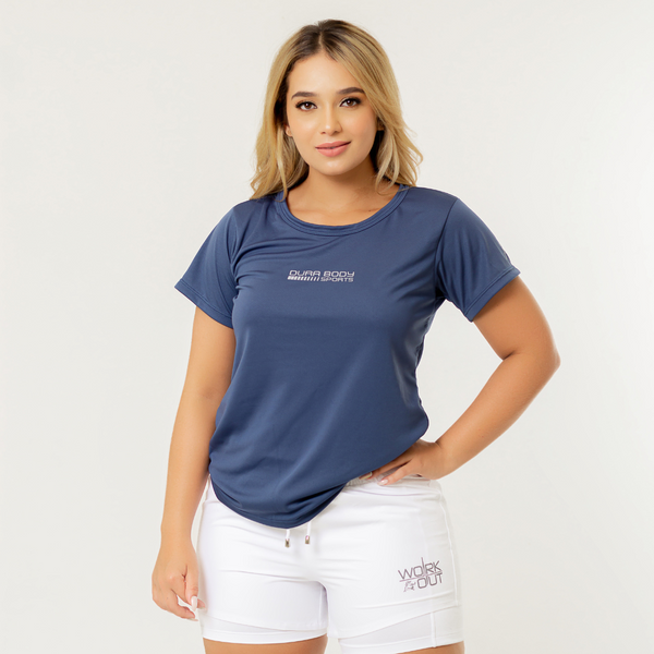 Navy Blue White Training T- Shirt